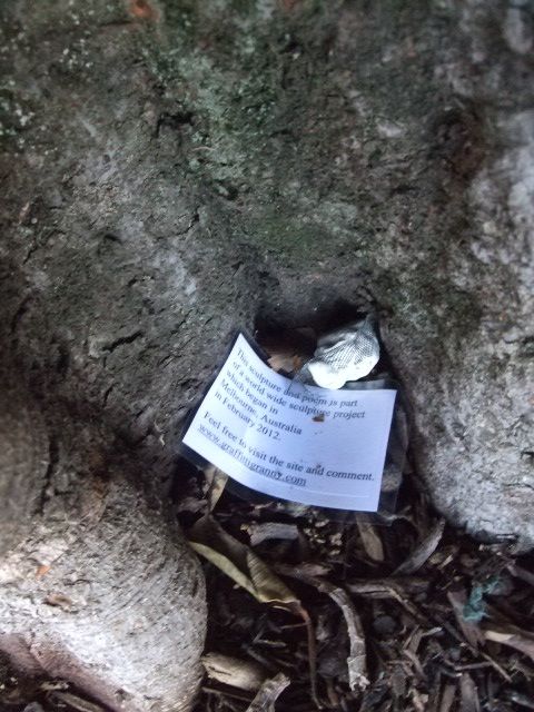 I am upside down and hiding the poem