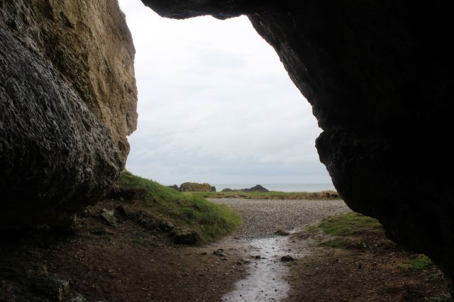 Ed's view of the sea  from Ed's cave in Ballintoy Ireland.